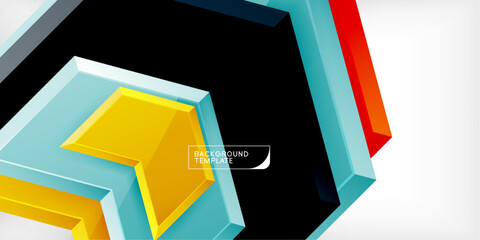 Poster - Technology dynamic arrow geometric background. Vector Illustration For Wallpaper, Banner, Background, Card, Book Illustration, landing page