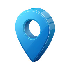 Aufkleber - 3D Blue location icon isolated on transparent background,PNG File,3D blue location marker icon, blue map pointer, navigation,3d render illustration,Location Map Icon,GPS,Blue map pointer 3d icon,Ai
