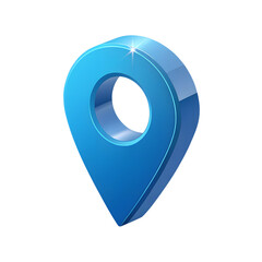 Aufkleber - 3D Blue location icon isolated on transparent background,PNG File,3D blue location marker icon, blue map pointer, navigation,3d render illustration,Location Map Icon,GPS,Blue map pointer 3d icon,Ai