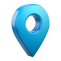 Aufkleber - 3D Blue location icon isolated on transparent background,PNG File,3D blue location marker icon, blue map pointer, navigation,3d render illustration,Location Map Icon,GPS,Blue map pointer 3d icon,Ai