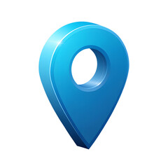 Aufkleber - 3D Blue location icon isolated on transparent background,PNG File,3D blue location marker icon, blue map pointer, navigation,3d render illustration,Location Map Icon,GPS,Blue map pointer 3d icon,Ai