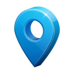 Aufkleber - 3D Blue location icon isolated on transparent background,PNG File,3D blue location marker icon, blue map pointer, navigation,3d render illustration,Location Map Icon,GPS,Blue map pointer 3d icon,Ai