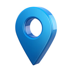 Aufkleber - 3D Blue location icon isolated on transparent background,PNG File,3D blue location marker icon, blue map pointer, navigation,3d render illustration,Location Map Icon,GPS,Blue map pointer 3d icon,Ai