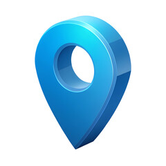 Aufkleber - 3D Blue location icon isolated on transparent background,PNG File,3D blue location marker icon, blue map pointer, navigation,3d render illustration,Location Map Icon,GPS,Blue map pointer 3d icon,Ai