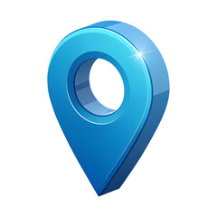 Aufkleber - 3D Blue location icon isolated on transparent background,PNG File,3D blue location marker icon, blue map pointer, navigation,3d render illustration,Location Map Icon,GPS,Blue map pointer 3d icon,Ai