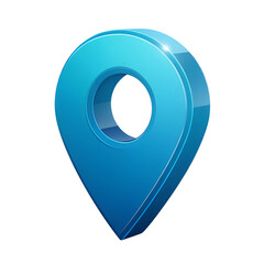Aufkleber - 3D Blue location icon isolated on transparent background,PNG File,3D blue location marker icon, blue map pointer, navigation,3d render illustration,Location Map Icon,GPS,Blue map pointer 3d icon,Ai