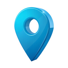 Aufkleber - 3D Blue location icon isolated on transparent background,PNG File,3D blue location marker icon, blue map pointer, navigation,3d render illustration,Location Map Icon,GPS,Blue map pointer 3d icon,Ai