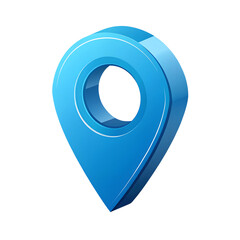 Aufkleber - 3D Blue location icon isolated on transparent background,PNG File,3D blue location marker icon, blue map pointer, navigation,3d render illustration,Location Map Icon,GPS,Blue map pointer 3d icon,Ai