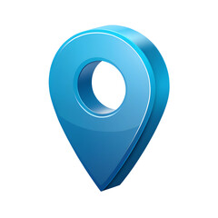Aufkleber - 3D Blue location icon isolated on transparent background,PNG File,3D blue location marker icon, blue map pointer, navigation,3d render illustration,Location Map Icon,GPS,Blue map pointer 3d icon,Ai