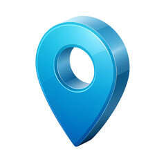 Aufkleber - 3D Blue location icon isolated on transparent background,PNG File,3D blue location marker icon, blue map pointer, navigation,3d render illustration,Location Map Icon,GPS,Blue map pointer 3d icon,Ai