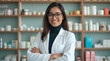 © Deepak - Confident Female Pharmacist in Pharmacy