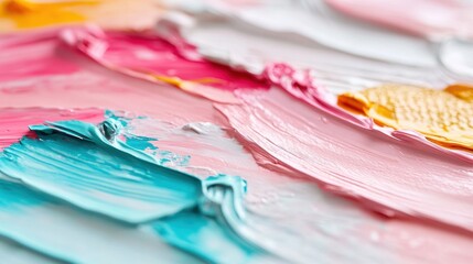 Poster - The artwork features a dynamic blend of colorful oil paint textures with vibrant swirls and thick strokes, creating an engaging visual experience