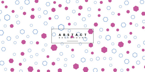 Poster - hexagon abstract landscape background design. vector illustration