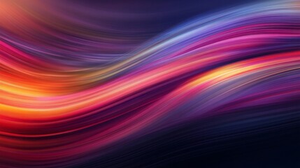 Poster - A colorful, wavy line with a purple and orange hue