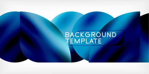 Poster - Color geometric shapes background shadow circles