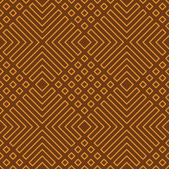 Wall Mural - seamless diagonal brown art deco geometric outline pattern vector
