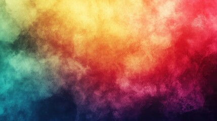 Poster - Abstract colorful background with vibrant hues of blue, green, yellow, orange, and red.