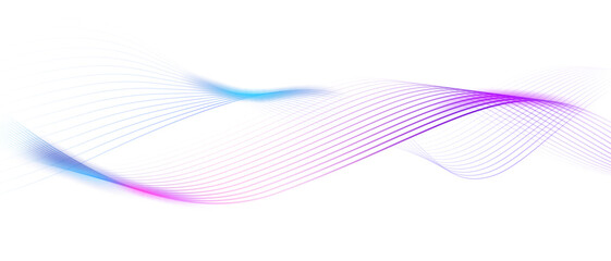 Wall Mural - flowing particles form waves, a gradient light pattern. modern technology background vector illustra