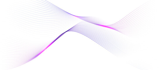 Flowing particles form waves, a gradient light pattern. modern technology background Vector illustration