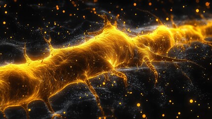 Wall Mural - Background with swirling cosmic nebulae, stars, and galaxies, bathed in ethereal light. Generative AI