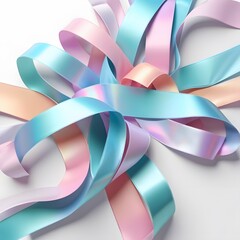 Poster - A Vibrant and Engaging Abstract Background Featuring Holographic Ribbons, Perfect for Modern Designs and Creative Projects