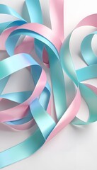 Poster - Stunning Abstract Background with Holographic Ribbons for Creative Projects and Digital Designs