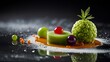 © R-CHUN - A display of molecular gastronomy, featuring creative presentations and unique textures. molecular gastronomy, innovative cuisine, texture, presentation, fine dining, experimental food