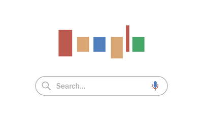 Poster - Simple search bar icon.  Template for app and web.