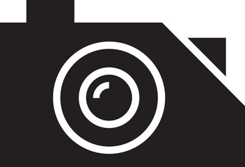 Camera Glyph Icon Illustration