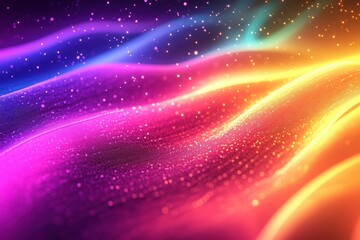 Poster - Vibrant Flowing Neon Spectrum Background