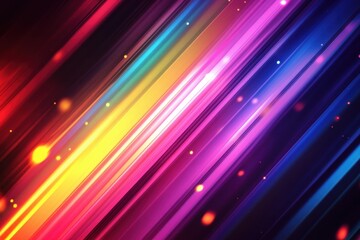 Poster - Vibrant Neon Spectrum of Colors Under a Snowy Atmosphere