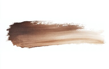 Poster - Minimal Watercolor Brushstroke in Warm Brown Tones