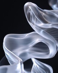 Poster - Elegant Flow of Transparent Liquid Form