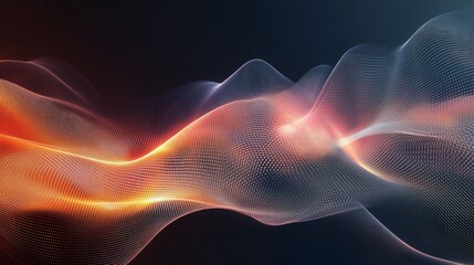 Poster - A wave of light and color is shown in the image, with a red