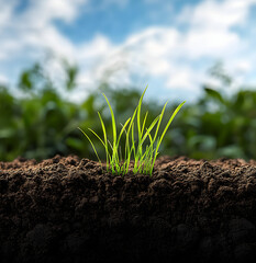 Wall Mural - grass and soil