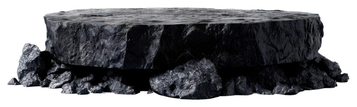 PNG Volcano stone circle podium black rock anthracite.