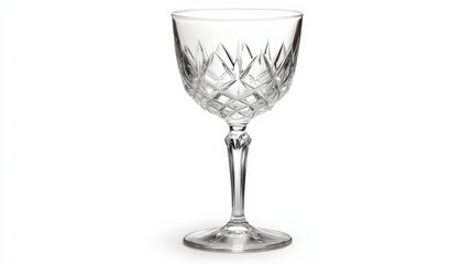 Poster - a crystal wine glass on a clean white background