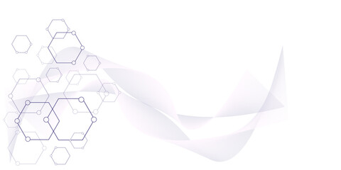 Poster - Vector illustration of hexagons pattern, Creative idea for medical, technology or science design.