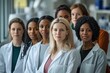 © Сергей Захаров - Diverse female scientists in lab coats, unity in research