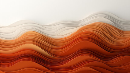 Poster - Flowing organic shapes with subtle gradients in warm orange tones create serene and dynamic visual experience, evoking sense of calm and movement