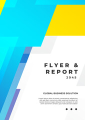 Poster - modern business flyer with abstract simple design