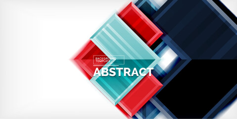 Poster - Arrow symbols created with 3d effects and line texture geometric abstract background