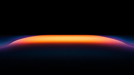 Poster - A black and orange background with a yellow line