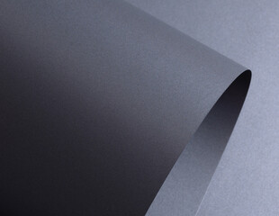 Aufkleber - Designer paper background with a dark gray, graphite texture featuring wavy, curved shapes and a subtle gradient. The crinkled, twisted surface adds depth, while fine layers and
