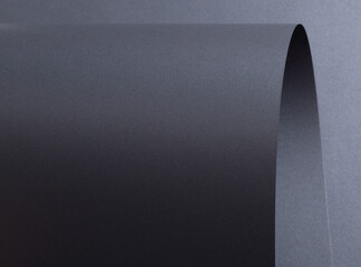 Aufkleber - Designer paper background with a dark gray, wavy texture and subtle gradient. Featuring a crinkled, twisted surface with curved folds and geometric layers, this monochrome design