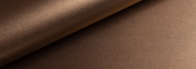 Aufkleber - Glossy designer paper background with a shining, minimalist gradient in a long horizontal format. This premium, monochrome sheet features elegant folds, subtle sparkle, and grainy
