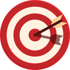 Poster - Arrow hitting the center of a target, symbolizing achieving a goal and success