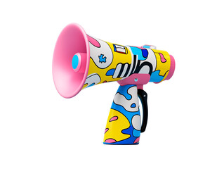 a colorful toy megaphone