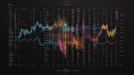 Poster - A modern stock index table that showcases the performance of global financial markets.
