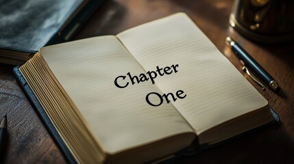 Fototapete - A notebook with 